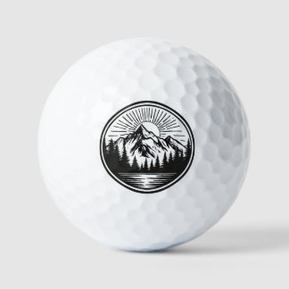 Mountain Adventure Logo | Camping Abzeichen | Outd Golfball