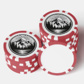Mountain Adventure Logo | Camping Abzeichen | Outd Pokerchips (Stapel)