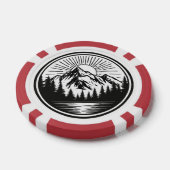 Mountain Adventure Logo | Camping Abzeichen | Outd Pokerchips (Einzeln)
