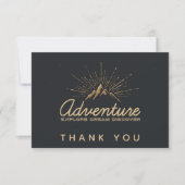 Mountain Adventure Typografy Vielen Dank Dankeskarte (Vorderseite)