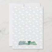 Mountain Adventures Babydusche Einladung (Rückseite)