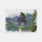 Mountain Air BMXer - BMX Rider Fleece Blanket (Vorderseite (Horizontal))