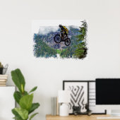 Mountain Air BMXer - BMX Rider Poster (Heimbüro)