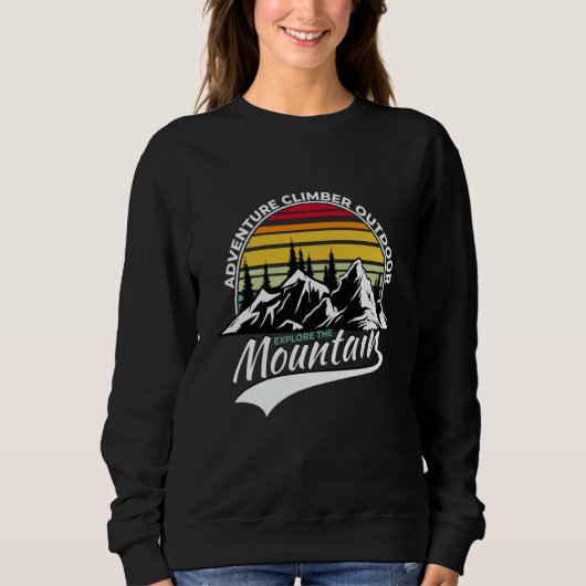 Mountain and Forest Scene Silhouette 29 Sweatshirt (Vorderseite)