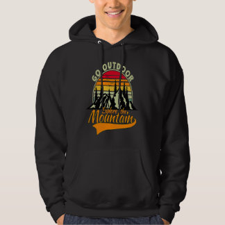 Mountain and Forest Scene Silhouette 3 Hoodie