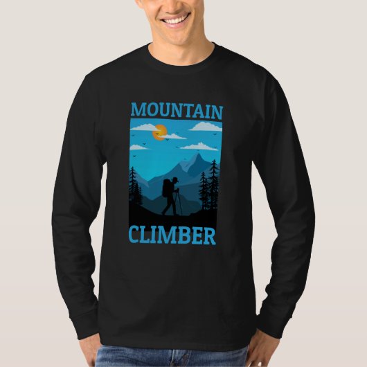 Mountain and Forest Scene Silhouette 49 T-Shirt (Vorderseite)