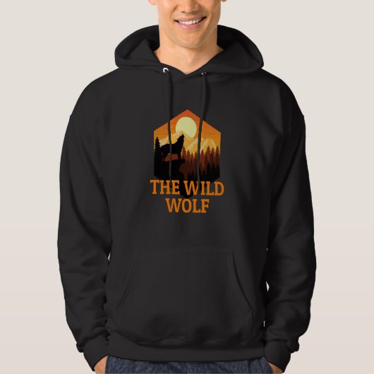 Mountain and Forest Scene Silhouette  59 Hoodie (Vorderseite)