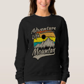 Mountain and Forest Scene Silhouette  60 Sweatshirt (Vorderseite)