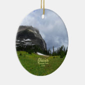 Mountain and Meadow Glacier National Park Foto Keramik Ornament (Rechts)