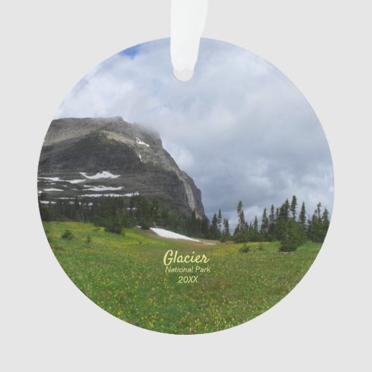 Mountain and Meadow Glacier National Park Foto Ornament (Vorderseite)