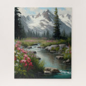 Mountain and Stream Jigsaw Puzzle (Vertikal)