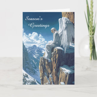 Mountain Angel Christmas Karte