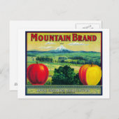 Mountain Apple Crate LabelHood River, OR Postkarte (Vorne/Hinten)