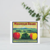 Mountain Apple Crate LabelHood River, OR Postkarte (Stehend Vorderseite)