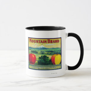 Mountain Apple Crate LabelHood River, OR Tasse