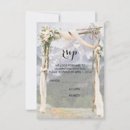 Mountain Arbor Park Außerhalb Hochzeitsradarkarte Einladung