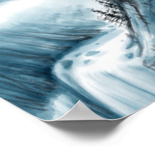 Mountain Art "Behalt Calm & Steady" Zuhause Office Poster (Ecke)