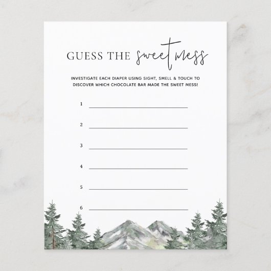 Mountain Baby Dusche schätzt das süße Schlamassspi (Vorderseite)