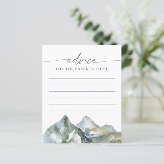 Mountain Baby Shower Addon Card (Stehend Vorderseite)