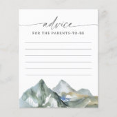 Mountain Baby Shower Addon Card (Vorderseite)