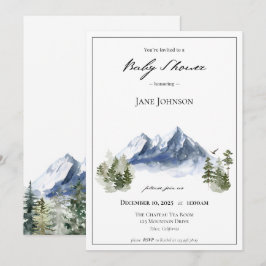 Mountain Baby Shower Einladung