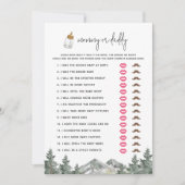 Mountain Baby Shower Mommy oder Daddy Game Cards Einladung (Vorderseite)