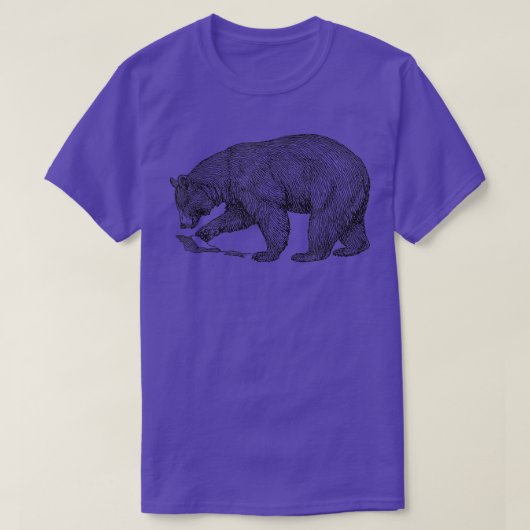 Mountain Bear Black Line Illustration 1501 T-Shirt (Design vorne)