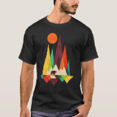 Mountain Bear Sun Abstrakt T-Shirt (Vorderseite)