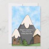 Mountain Bears Kinderdusche Einladung für Jungen (Rückseite)
