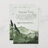Mountain Beileid Beerdigung Danke Mitteilungskarte (Vorne/Hinten)