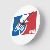 Mountain Bike All-Star Runde Wanduhr (Winkel)