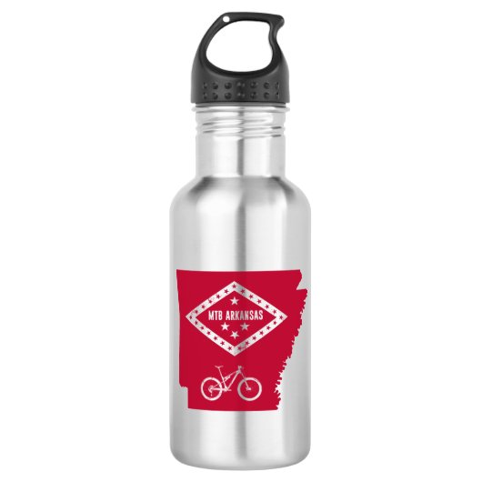 Mountain Bike Arkansas Edelstahlflasche (Vorderseite)