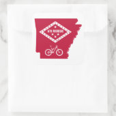 Mountain Bike Arkansas Quadratischer Aufkleber (Tasche)