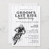 Mountain Bike Bachelor Party Groom's Last Ride Einladung (Vorderseite)