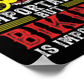 Mountain Bike Bikeschule ist wichtig Poster (Ecke)