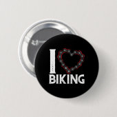 Mountain Bike Cycling Bicycle I Love Biking Button (Vorne & Hinten)