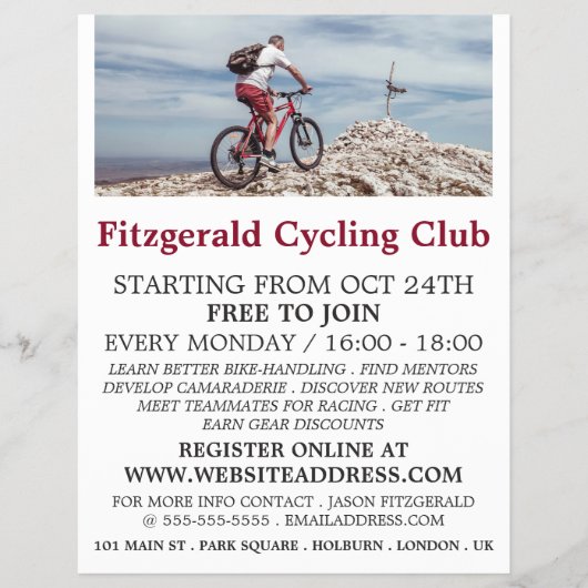 Mountain Bike, Cycling Club Flyer (Vorne)