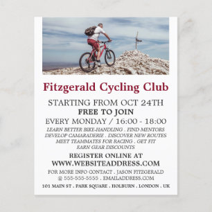Mountain Bike, Cycling Club Flyer