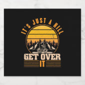 Mountain Bike Es ist nur ein Hügel Schaumweinetikett (Einzelnes Label)