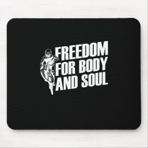 Mountain Bike Freiheit für Körper und Soul Mousepad