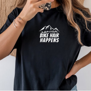 Mountain Bike Girl Ironie weiß Tri-Blend Shirt