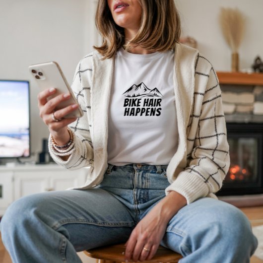 Mountain Bike Girl Irony black Tri-Blend Shirt