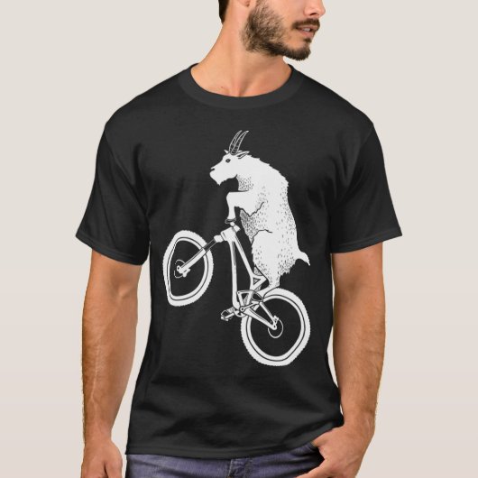 Mountain Bike Goat Funny Bicycle Day For Goat Love T-Shirt (Vorderseite)