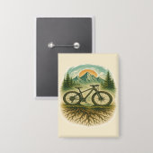 Mountain Bike Kunst, Dichtung und Musik Button (Vorderseite/Rückseite)