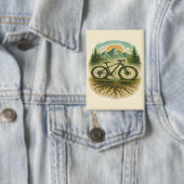 Mountain Bike Kunst, Dichtung und Musik Button (Insitu)