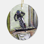 Mountain bike Llandegla mtb bmx Keramik Ornament (Links)