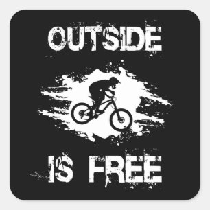 Mountain Bike Mountainbike MTB Fahrradverleih Gesc Quadratischer Aufkleber
