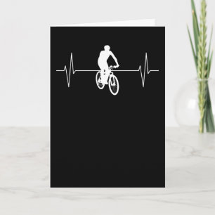 Mountain Bike MTB Mountain Biker Heartbeat Gift Karte