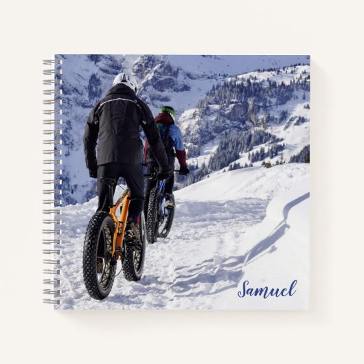 Mountain Bike Personalisierte Spirale Notebook Notizblock (Vorderseite)