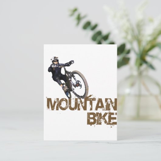 Mountain Bike Postkarte (Stehend Vorderseite)